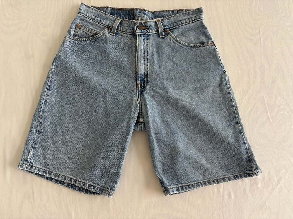 Levi's 560 Loose Fit Orange Tab Denim Shorts Size 30